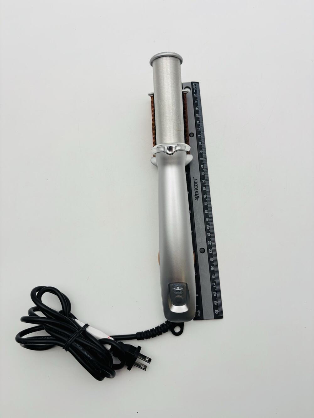 InStyler Original Rotating Hot Iron Brush 1.25" Barrel Silver Orange IS1001